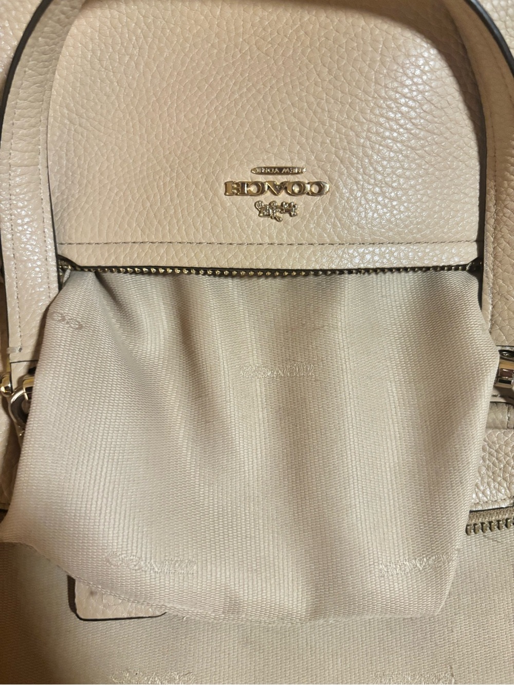 Coach Pebble Leather Satchel in Taupe - Picture 14 of 15